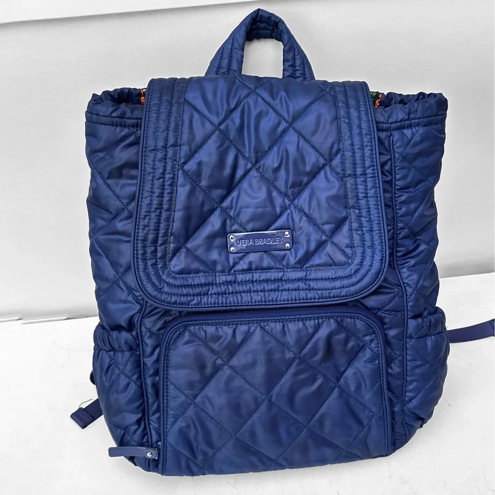 Vera Bradley | Bags | Vera Bradley Navy Blue Quilted Nylon  display picture 3